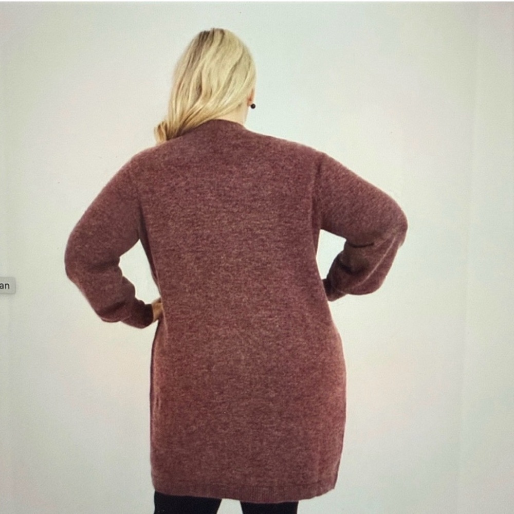 Avenue Women's Knit Cardigan - color Mulberry-spice 18/20 - Picture 2 of 2